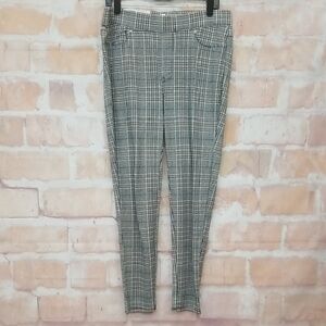 Seven7 Black and Brown Plaid Leggings